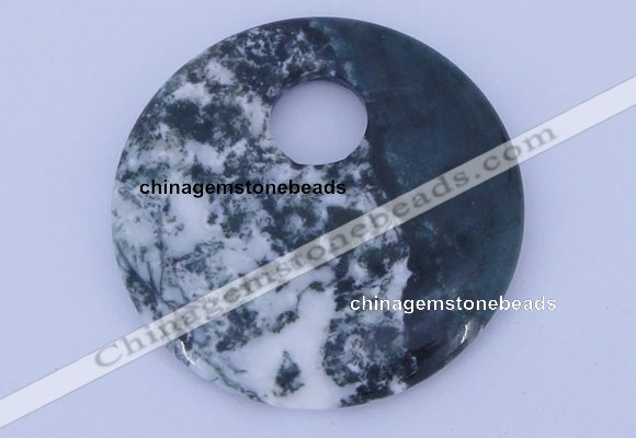 NGP621 5pcs 6*50mm agate gemstone donut pendants