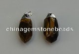 NGP6228 12*28mm - 15*30mm faceted bullet yellow tiger eye pendants