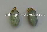 NGP6240 12*28mm - 15*30mm faceted bullet amazonite pendants