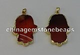 NGP6257 22*40mm - 25*45mm hamsahand agate gemstone pendants