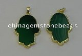 NGP6260 22*40mm - 25*45mm hamsahand agate gemstone pendants