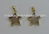 NGP6266 20mm star agate gemstone pendants wholesale