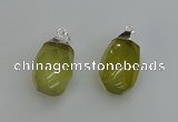 NGP6294 18*30mm - 22*35mm faceted nuggets lemon quartz pendants