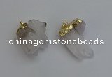 NGP6306 25*28mm - 25*35mm nuggets white crystal pendants