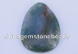 NGP631 5pcs 33*45mm freeform moss agate gemstone pendants