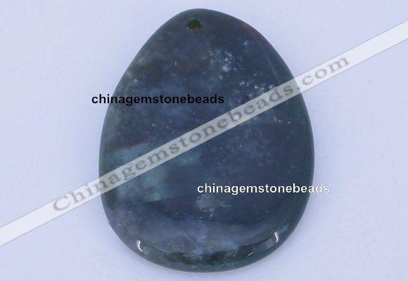 NGP633 5pcs 33*45mm freeform moss agate gemstone pendants