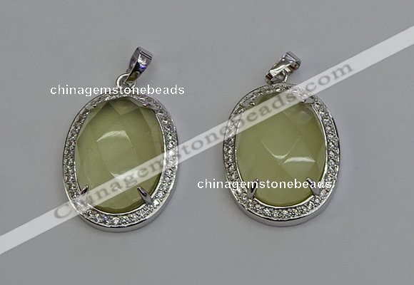 NGP6356 25*30mm oval lemon quartz pendants wholesale