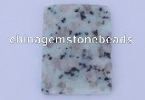 NGP636 5pcs 35*45mm rectangle kiwi stone pendants wholesale