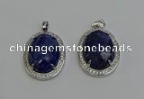 NGP6363 25*30mm oval lapis lazuli pendants wholesale