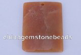 NGP637 5pcs 33*45mm rectangle red aventurine gemstone pendants