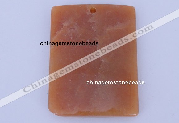 NGP637 5pcs 33*45mm rectangle red aventurine gemstone pendants