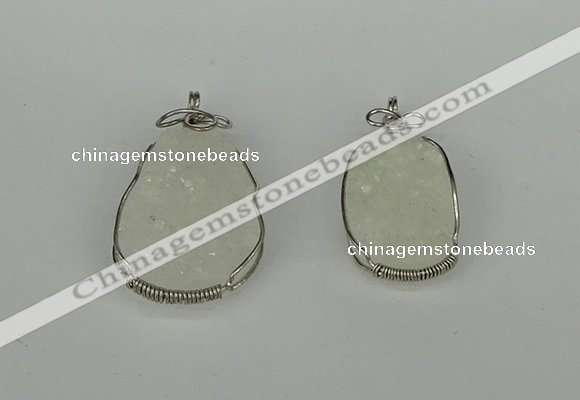 NGP6381 18*25mm - 25*35mm freeform druzy agate pendants