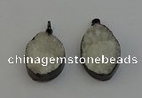 NGP6394 25*30mm - 35*40mm freeform druzy agate gemstone pendants