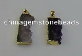 NGP6400 18*30mm - 25*40mm freeform druzy amethyst pendants