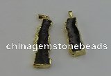 NGP6402 12*35mm - 15*45mm freeform druzy amethyst pendants