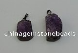 NGP6408 15*25mm - 16*28mm freeform druzy agate pendants