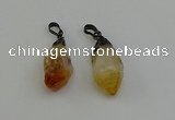 NGP6418 12*28mm - 15*30mm nuggets citrine gemstone pendants