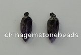 NGP6436 12*24mm - 15*30mm faceted bullet amethyst pendants