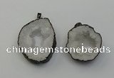 NGP6480 30*35mm - 35*45mm freeform druzy agate gemstone pendants