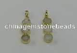NGP6528 10*32mm druzy agate gemstone pendants wholesale