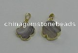 NGP6554 20*20mm - 22*22mm flower druzy agate pendants