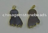 NGP6559 25*38mm - 26*40mm octopus agate gemstone pendants