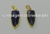 NGP6564 12*35mm - 15*40mm arrowhead lapis lazuli pendants