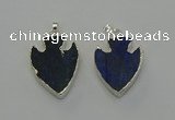 NGP6569 22*28mm - 25*35mm arrowhead lapis lazuli pendants