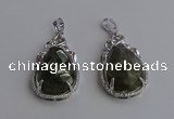 NGP6621 22*30mm faceted teardrop labradorite gemstone pendants