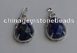 NGP6623 22*30mm faceted teardrop lapis lazuli gemstone pendants