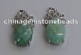 NGP6636 18*25mm faceted oval amazonite gemstone pendants