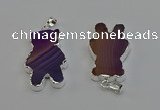 NGP6653 22*38mm Animal or V-shaped agate gemstone pendants