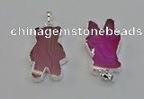 NGP6654 22*38mm Animal or V-shaped agate gemstone pendants