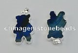 NGP6655 22*38mm Animal or V-shaped agate gemstone pendants