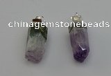 NGP6680 12*25mm - 12*30mm sticks druzy amethyst pendants