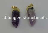 NGP6681 12*25mm - 12*30mm sticks druzy amethyst pendants