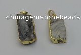 NGP6683 16*28mm - 18*35mm freeform druzy agate pendants