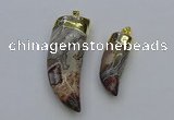 NGP6703 15*35mm - 20*50mm horn agate gemstone pendants