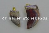 NGP6705 15*30mm - 20*40mm horn agate gemstone pendants