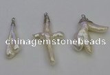 NGP6710 10*25mm - 20*45mm freeform pearl pendants wholesale