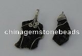 NGP6723 30*40mm - 40*55mm freeform plated druzy agate pendants