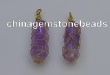 NGP6733 13*40mm sticks amethyst gemstone pendants wholesale