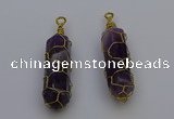 NGP6735 13*40mm sticks amethyst gemstone pendants wholesale