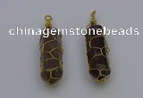 NGP6737 13*40mm sticks smoky quartz gemstone pendants wholesale