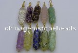 NGP6754 13*40mm sticks lapis lazuli gemstone pendants wholesale