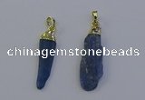 NGP6758 10*35mm - 15*45mm freeform blue kyanite pendants