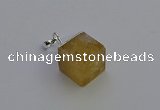 NGP6783 15*22mm cube citrine gemstone pendants wholesale