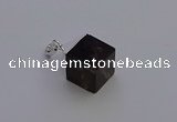 NGP6788 15*22mm cube smoky quartz pendants wholesale