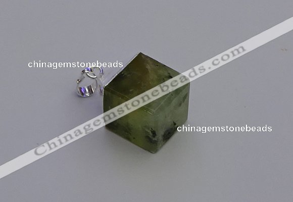 NGP6790 15*22mm cube green qutilated quartz pendants wholesale