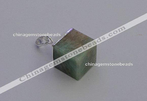 NGP6792 15*22mm cube amazonite gemstone pendants wholesale